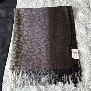 Leopard Print Scarf in Brown and Black